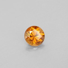 Circón naranja natural de 0,99 ct, corte redondo, VVS-VS
