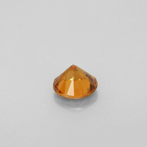 Circón naranja natural de 0,99 ct, corte redondo, VVS-VS