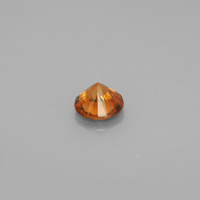 Circón naranja natural de 0,91 ct, corte redondo, VS