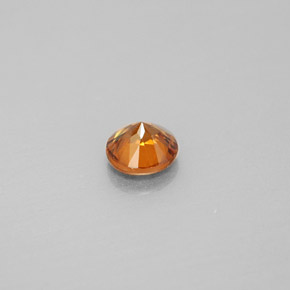 Circón naranja natural de 0,98 ct, corte redondo, VS