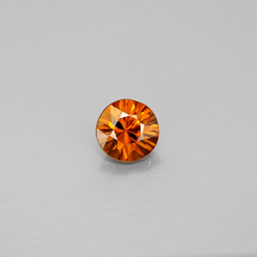Circón naranja natural de 1,01 ct, corte redondo, VS