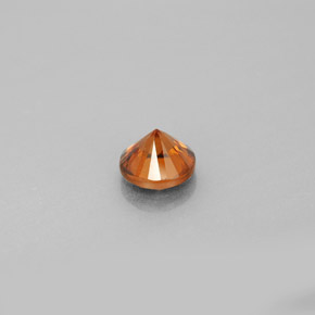 Circón naranja natural de 1,01 ct, corte redondo, VS