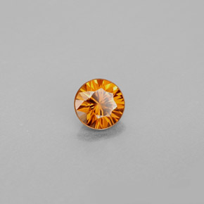 Circón naranja natural de 1,02 ct, corte redondo, VS