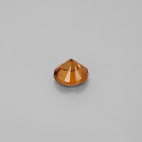 Circón naranja natural de 1,02 ct, corte redondo, VS