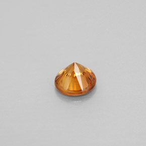 Circón naranja natural de 0,91 ct, corte redondo, VS