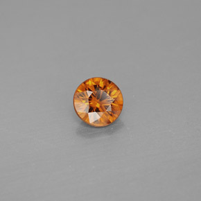 Circón naranja natural de 0,99 ct, corte redondo, VS