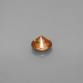 Circón naranja natural de 0,99 ct, corte redondo, VS