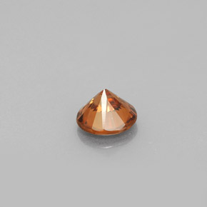 Circón naranja natural de 0,96 ct, corte redondo, VS