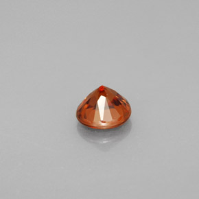 Circón naranja natural de 0,96 ct, corte redondo, VS