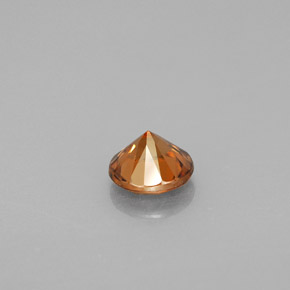 Circón naranja natural de 0,99 ct, corte redondo, VS