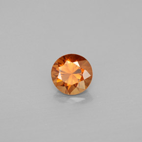 Circón naranja natural de 1,01 ct, corte redondo, VS
