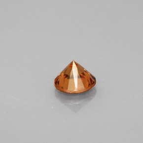 Circón naranja natural de 1,01 ct, corte redondo, VS