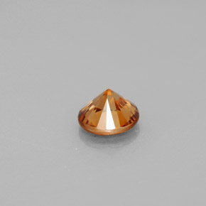 Circón naranja natural de 0,97 ct, corte redondo, VS