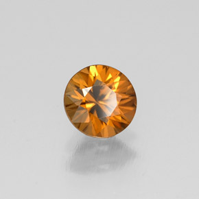 Circón naranja natural de 1,00 ct, corte redondo, VS