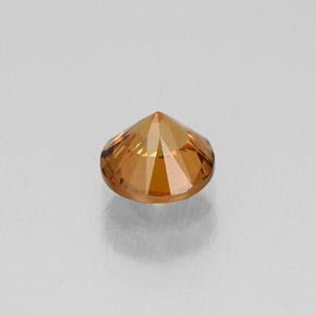 Circón naranja natural de 1,00 ct, corte redondo, VS