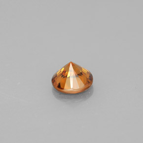 Circón naranja natural de 0,99 ct, corte redondo, VS