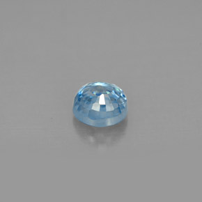 Circón azul natural de 1,17 ct, corte redondo, VVS-VS