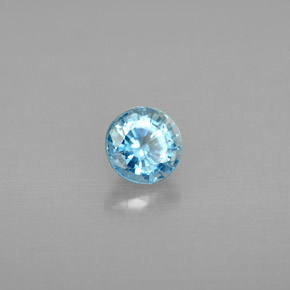 Circón Azul natural de 1.06 ct, Corte Redondo, VS