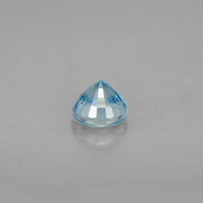 Circón Azul natural de 1.06 ct, Corte Redondo, VS