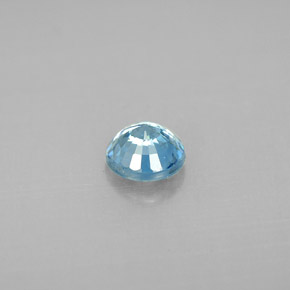 Circón azul natural de 0,97 ct, corte redondo, VS