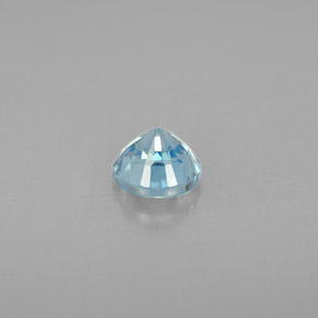 Circón azul natural de 1,15 ct, corte redondo, VS