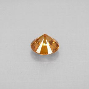 Circón naranja natural de 0,92 ct, corte redondo, VVS-VS
