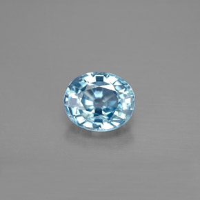 Circón azul natural de 1,80 ct, corte óvalo, VVS