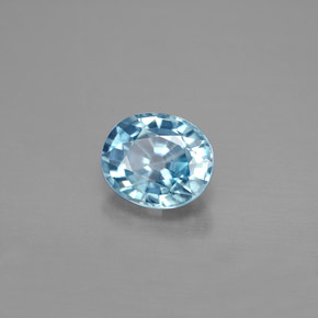 Circón azul natural de 1,80 ct, corte óvalo, VVS