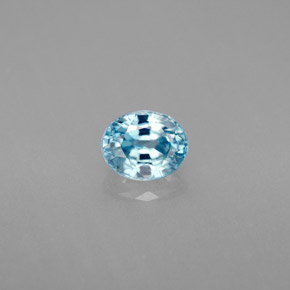 Circón azul natural de 1,27 ct, corte óvalo, VVS