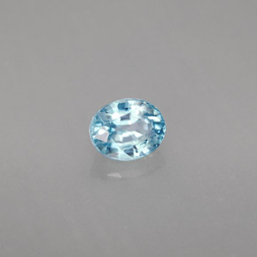 Circón azul natural de 1,27 ct, corte óvalo, VVS