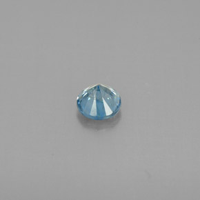Circón Azul natural de 0.45 ct, Corte Redondo, VS