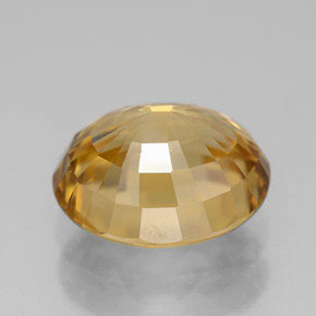 Circón amarillo natural de 8,26 ct, corte óvalo, IF