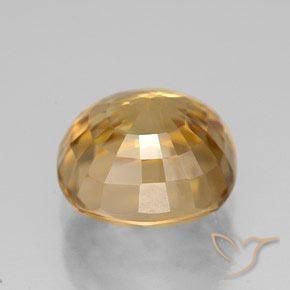 Circón Dorado medio natural de 8.07 ct, Forma Cojín, VVS-VS