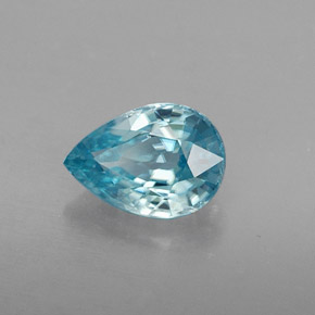 Circón azul natural de 1,08 ct, en forma de pera, VVS-VS