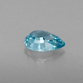 Circón azul natural de 1,08 ct, en forma de pera, VVS-VS