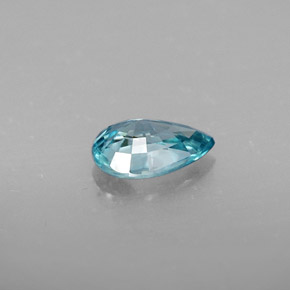 Circón azul natural de 0,86 ct, en forma de pera, VVS
