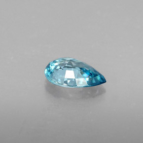 Circón azul natural de 0,83 ct, en forma de pera, VVS