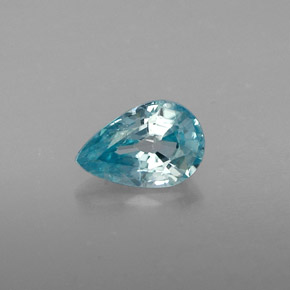 Circón azul natural de 0,90 ct, en forma de pera, VVS-VS