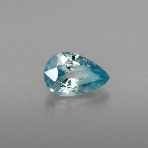 Circón azul natural de 0,90 ct, en forma de pera, VVS-VS