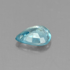 Circón azul natural de 0,78 ct, en forma de pera, IF