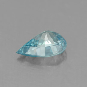 Circón azul natural de 0,91 ct, en forma de pera, IF