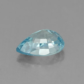 Circón azul natural de 1,05 ct, en forma de pera, VVS