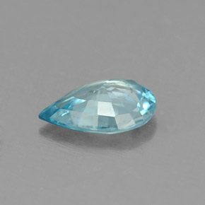 Circón azul natural de 0,69 ct, en forma de pera, VVS