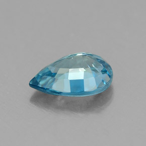 Circón azul natural de 0,98 ct, en forma de pera, VVS