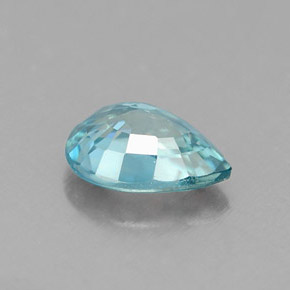 Circón azul natural de 0,99 ct, en forma de pera, VVS