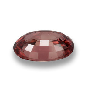 Circón rojo natural de 3,83 ct, corte óvalo, VVS