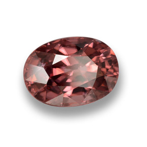Circón rojo natural de 3,95 ct, corte óvalo, VVS-VS