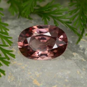 Circón Rojo vino intenso natural de 3.63 ct, Corte Óvalo, VVS