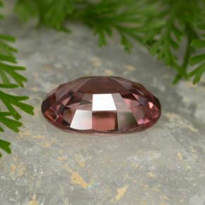 Circón Rojo vino intenso natural de 3.63 ct, Corte Óvalo, VVS