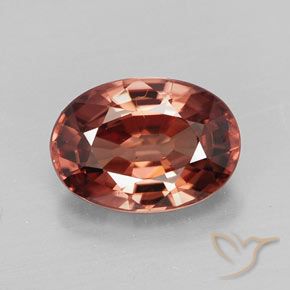Circón rojo natural de 3,68 ct, corte óvalo, VVS-VS